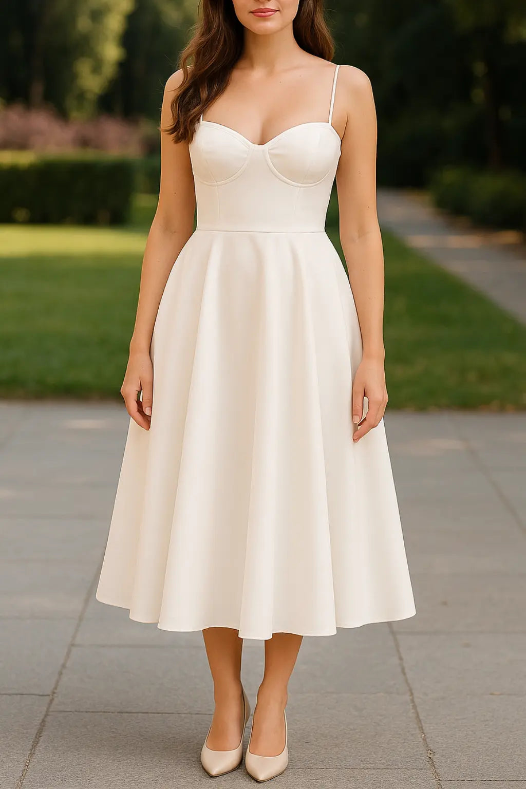 Elegante Gala Jurk Voor Dames, Luxe Prom Gown Met Ruches, Bruiloft Gast Vakantie Outfit | VIQA VIQA© NEDERLANDWit / 2XL