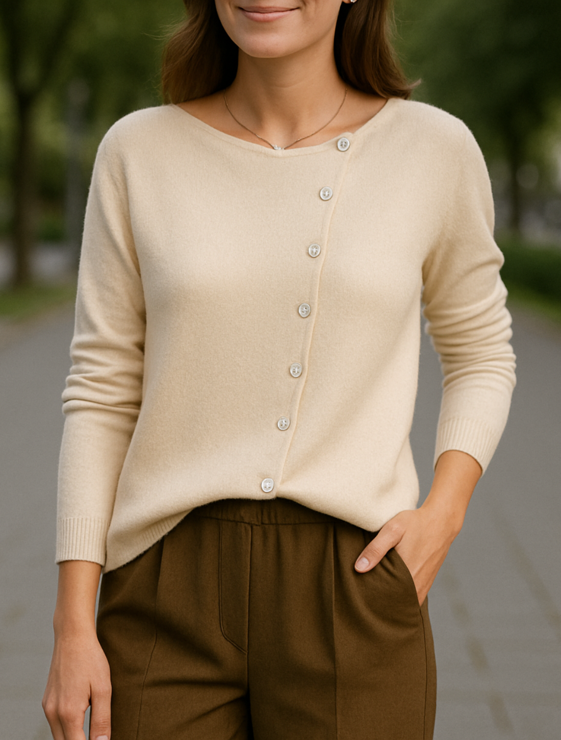 Dames Elegant Gebreid Vest, Herfst Winter Knoop Ontwerp Casual Trui | VIQA VIQA© NEDERLAND