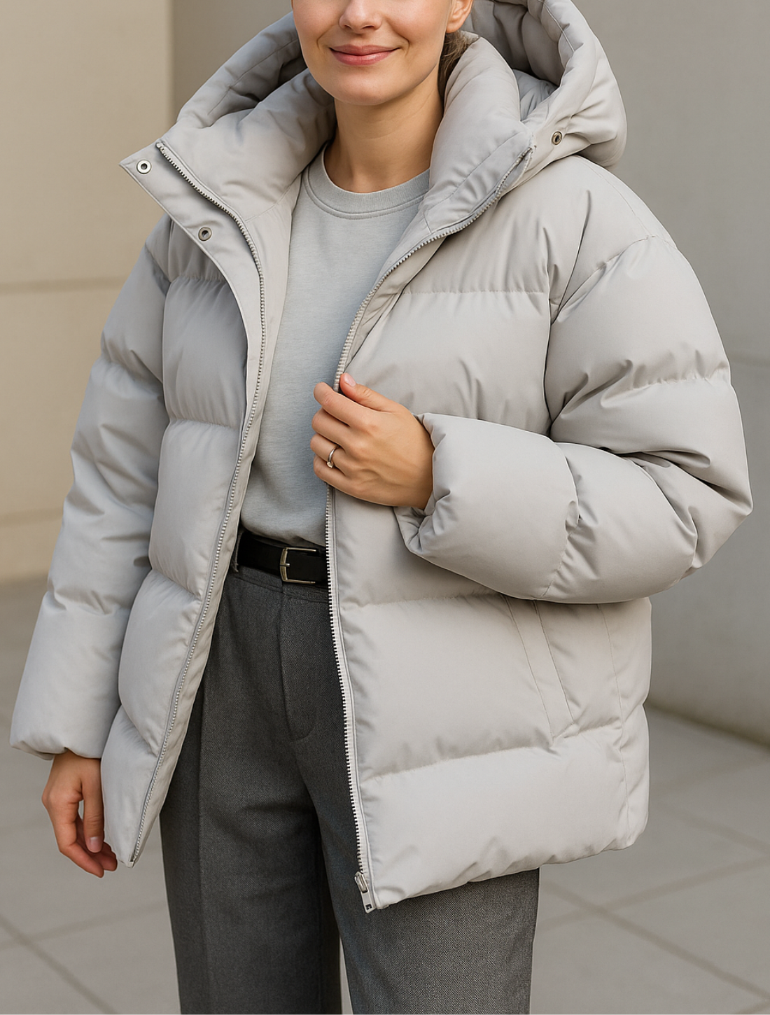 Dames Winter Pufferjas, Dikke Warme Jas Met Kraag En Afneembare Capuchon, Casual Bovenkleding Met Lange Mouwen | VIQA VIQA© NEDERLAND