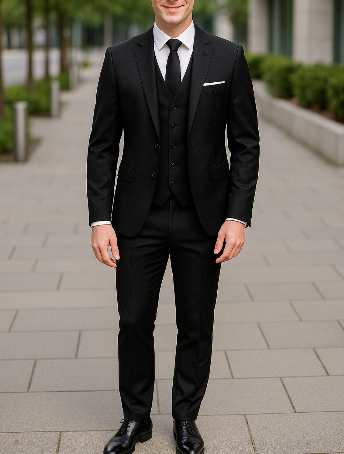 3-Delig Trouwpak Voor Heren, Slim Pasvorm Bruidegom Smoking Met Jasje, Broek En Vest, Op Maat Gemaakt Formeel Pak | VIQA VIQA© NEDERLAND