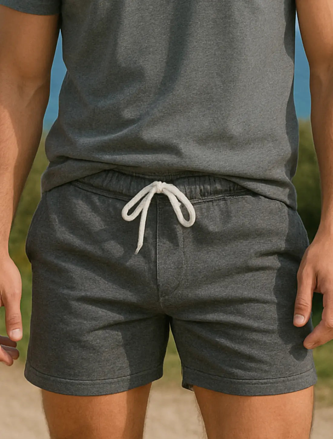 Heren Zomer Fitness Shorts, Katoen Stretch Training Hardlopen Gym Broek, Casual Actiefkleding | VIQA VIQA© NEDERLANDGrijs / XL