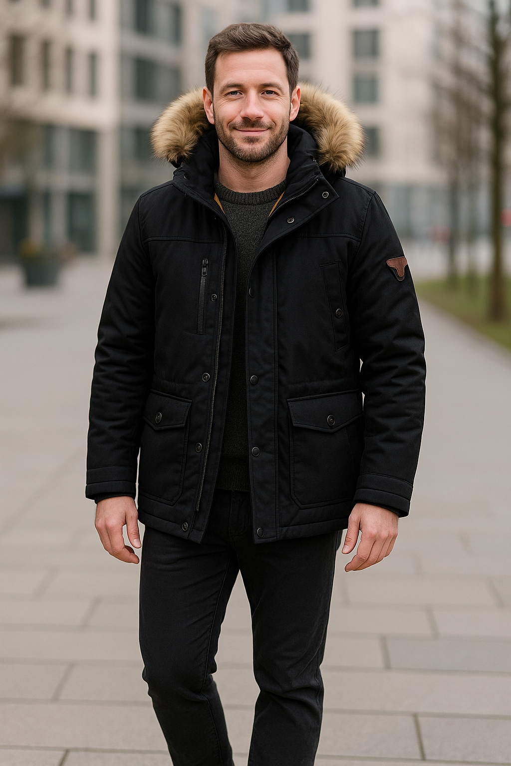 Outdoor Parka Jas Voor Heren, Dikke Fluwelen Winterjas Met Meerdere Zakken, Warme Casual Bovenkleding | VIQA VIQA© NEDERLAND