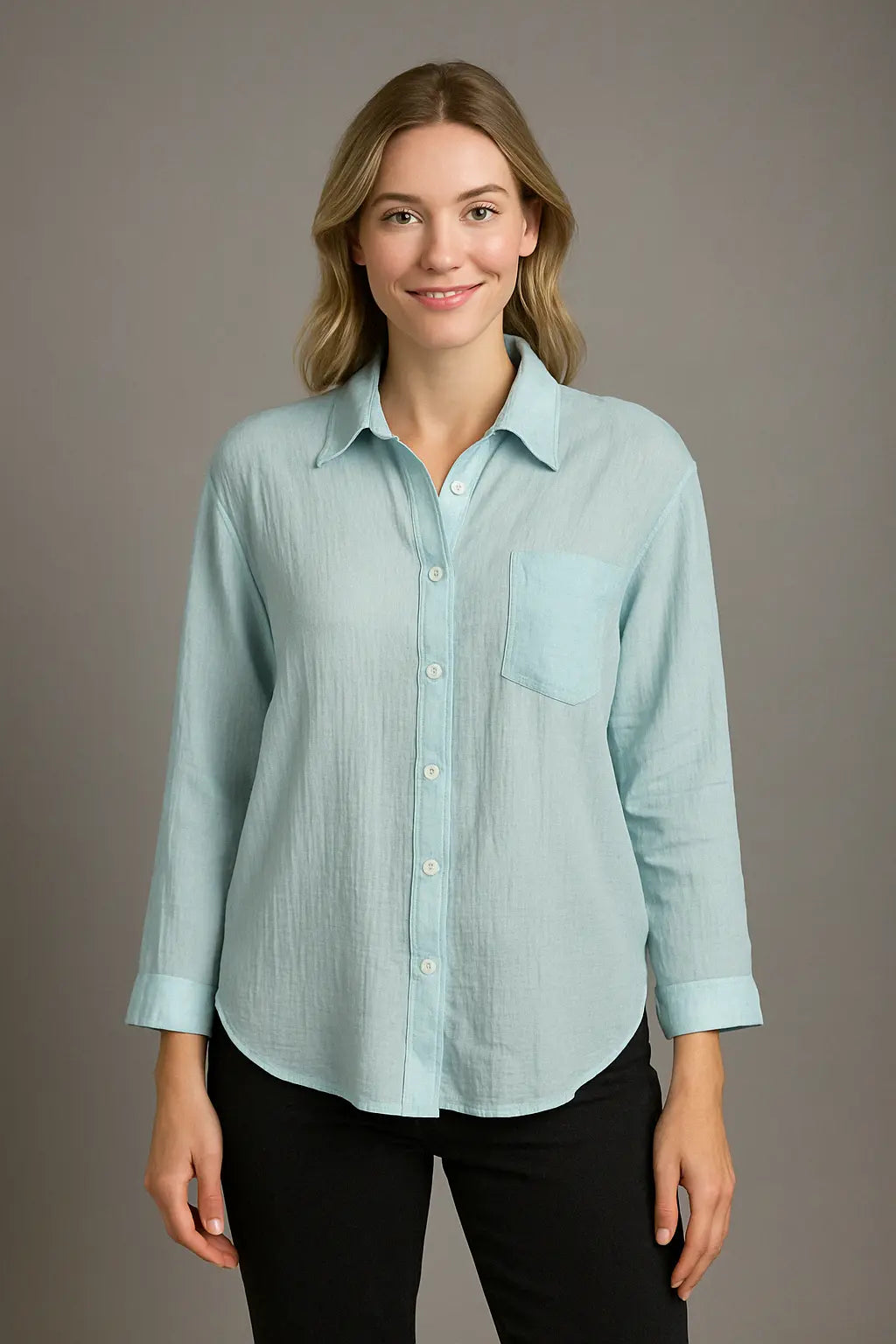 Elena Elegant Zomer Lange Blouse Dames VIQA© NEDERLANDBlauw-2XL