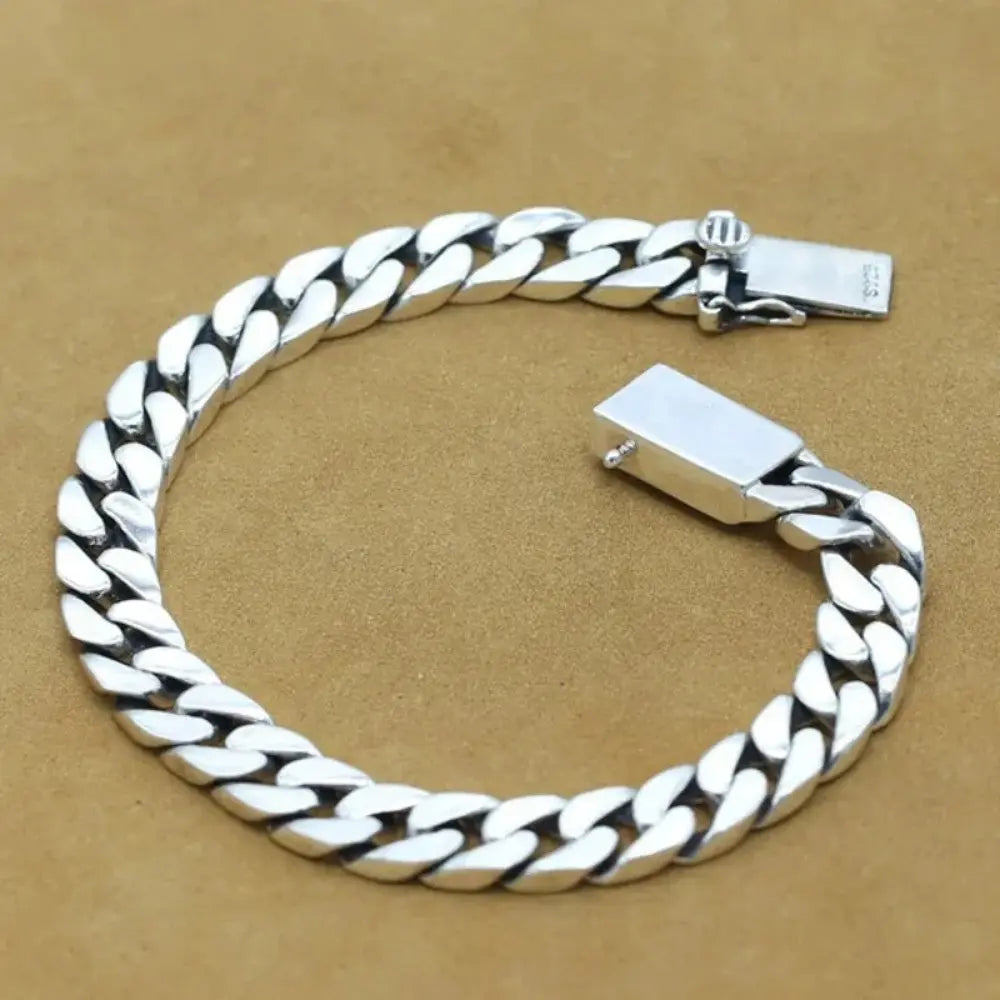 8mm Unisex S925 Brede Sterling Zilveren Armband VIQA© NEDERLAND