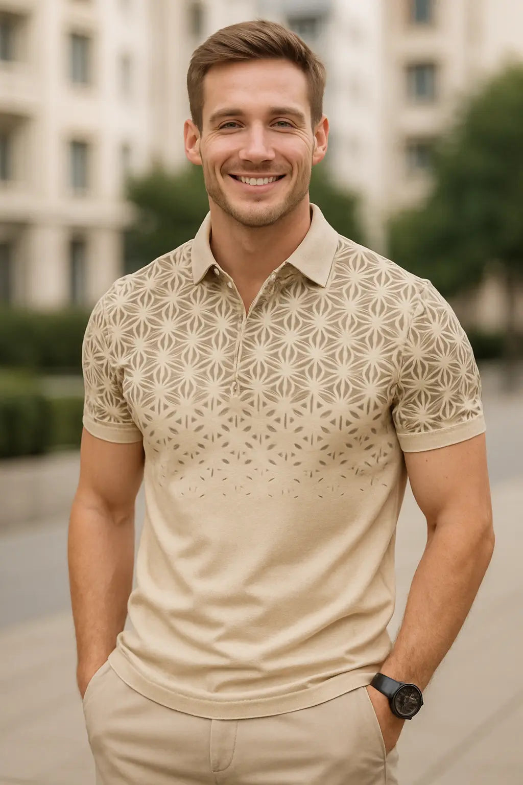 Heren Polo Met Rits VIQA© NEDERLAND