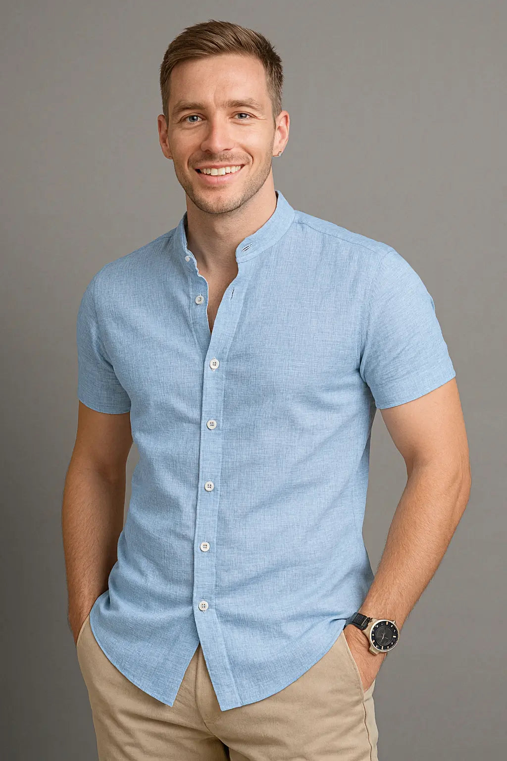 Vince Heren Linnen Casual T Shirt Met Korte Mouwen VIQA© NEDERLAND