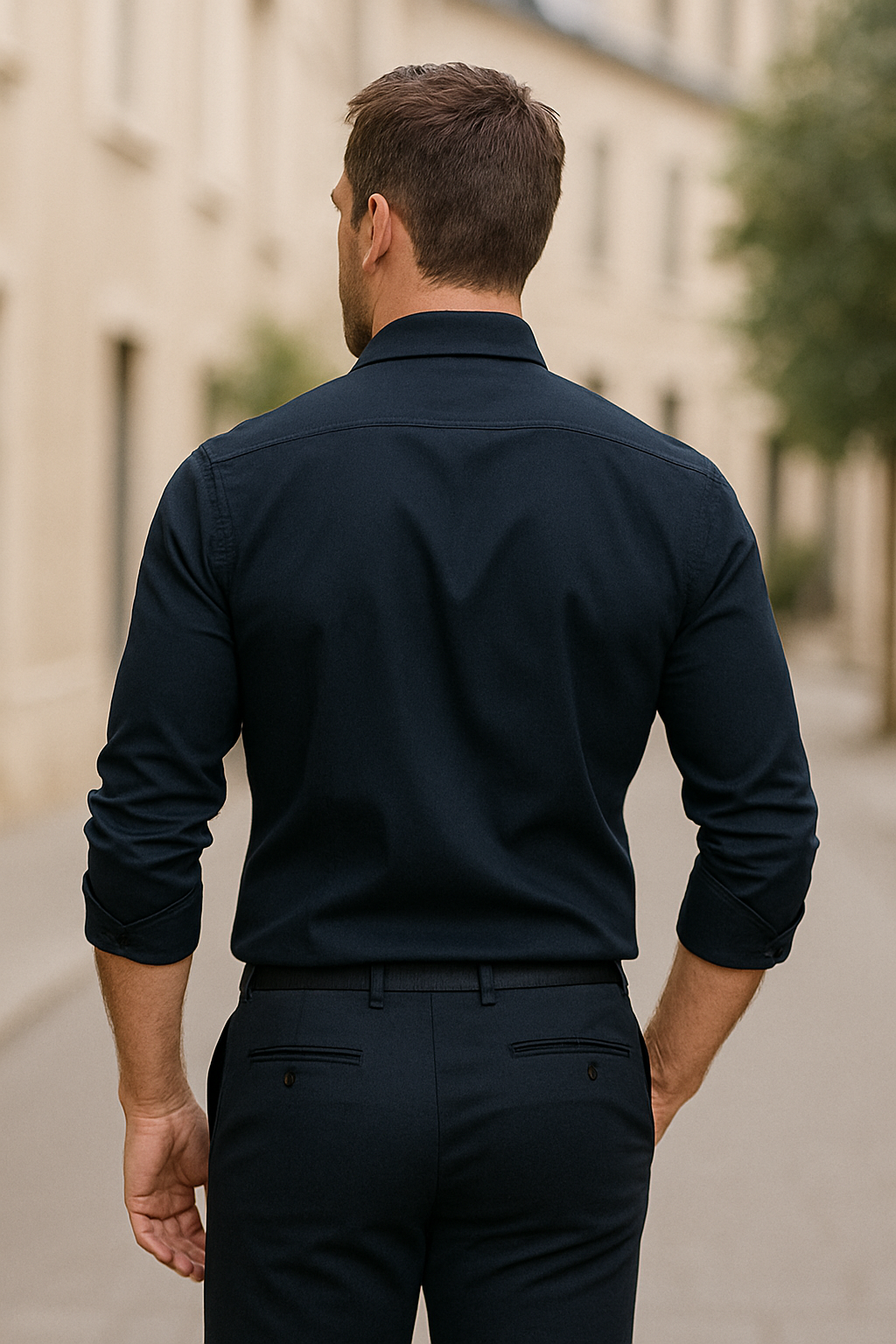 Slim Pasvorm Herenoverhemd, Casual Effen Kleur Met Lange Mouwen En Ritssluiting | VIQA VIQA© NEDERLAND