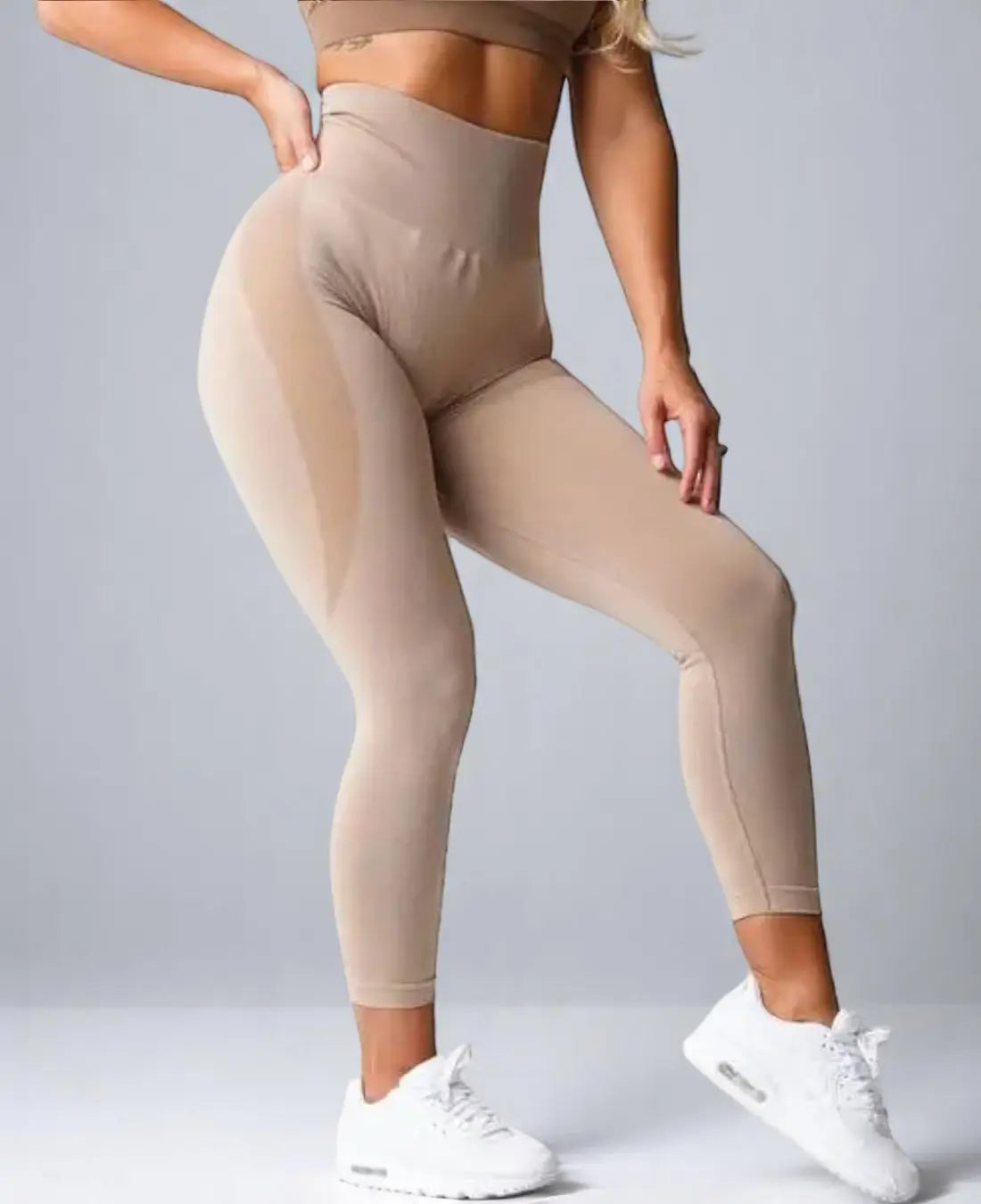 Sofie Dames Naadloze Yoga Legging Met Hoge Taille VIQA© NEDERLANDBeige-2XL