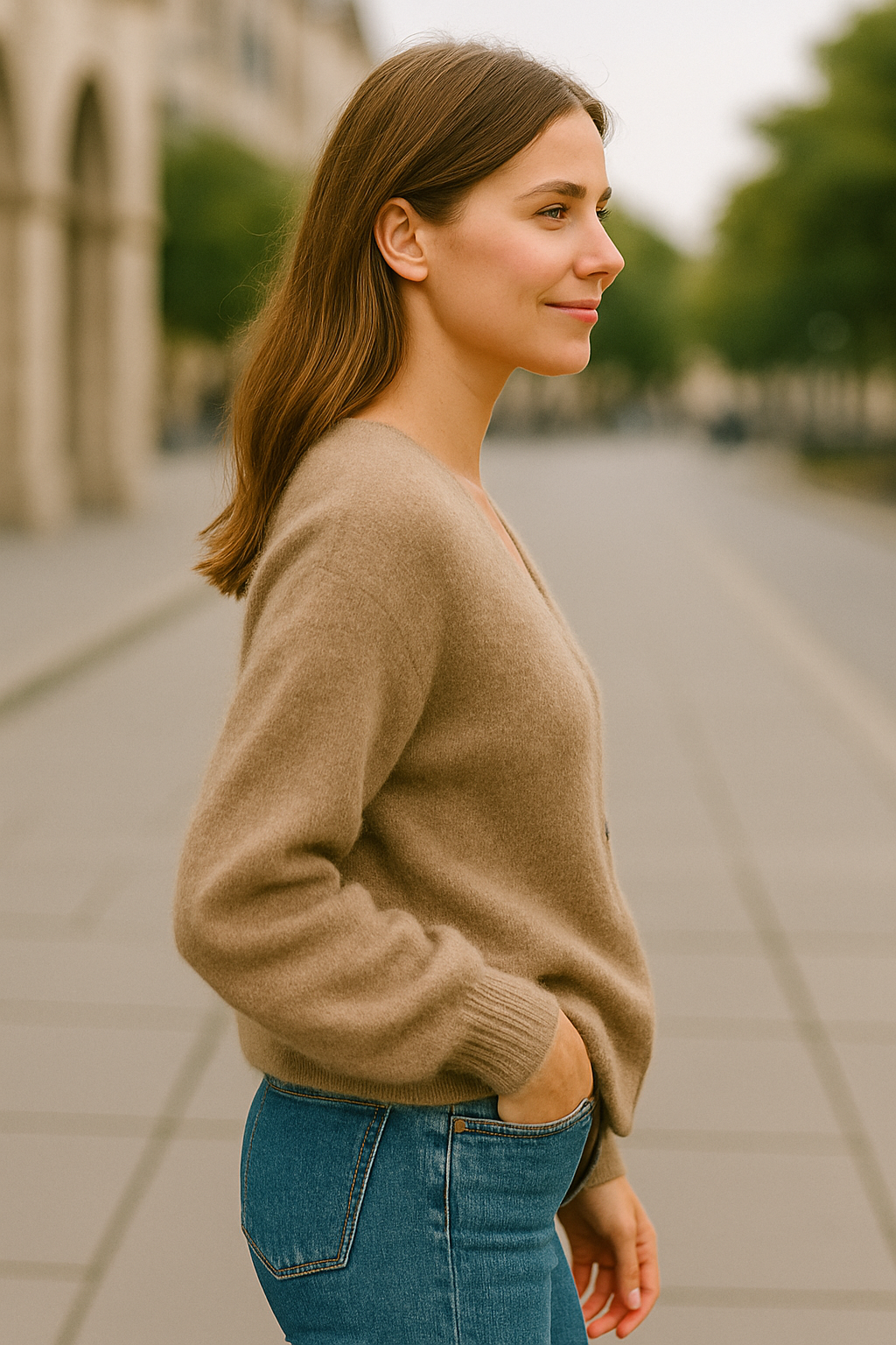 Damesvest Met V-Hals, Gebreide Trui Jas Met Lange Mouwen En Knopen, Casual Effen Jas | VIQA VIQA© NEDERLAND