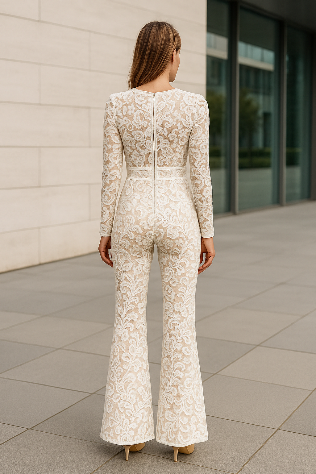 Sexy Kanten Bodycon Jumpsuit Voor Dames, Bloemenborduursel Lange Mouwen Rompertje, Winter Herfst Slim Pasvorm | VIQA VIQA© NEDERLAND