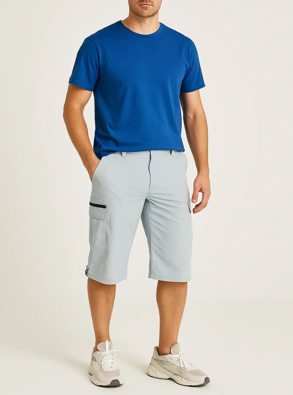 Roger Heren Comfort Cargo Korte Broeken VIQA© NEDERLANDWit-2XL