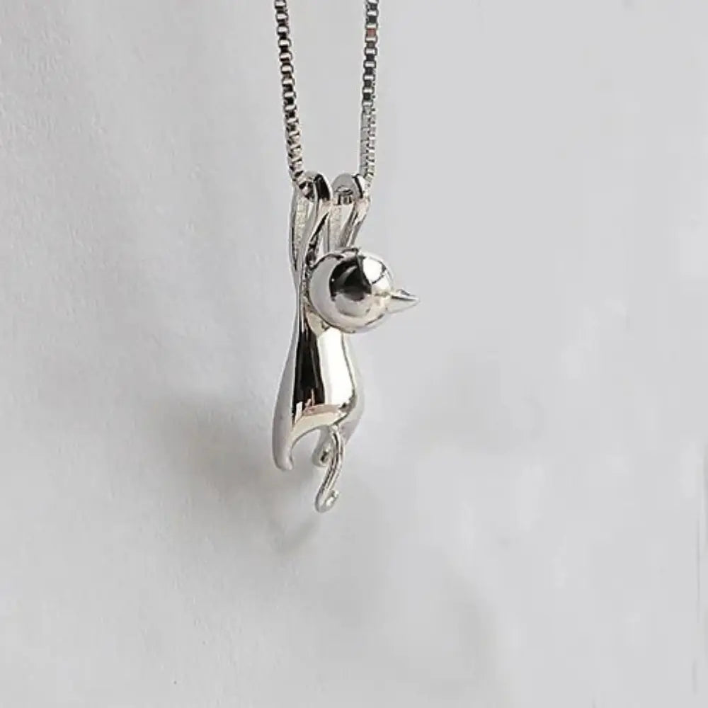 925 Sterling Zilveren Schattige Kattenhanger Voor Dames VIQA© NEDERLANDZilver-Glad