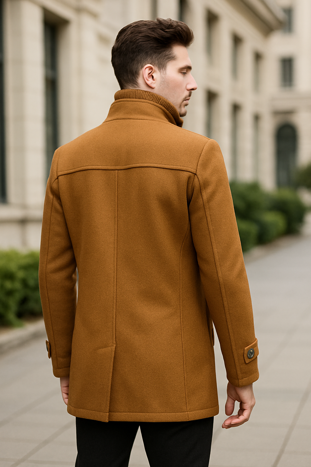 Heren Jas van Wolmix, Single Breasted Slim Pasvorm Zakelijk Casual Winter Windbreaker Jas | VIQA VIQA© NEDERLAND