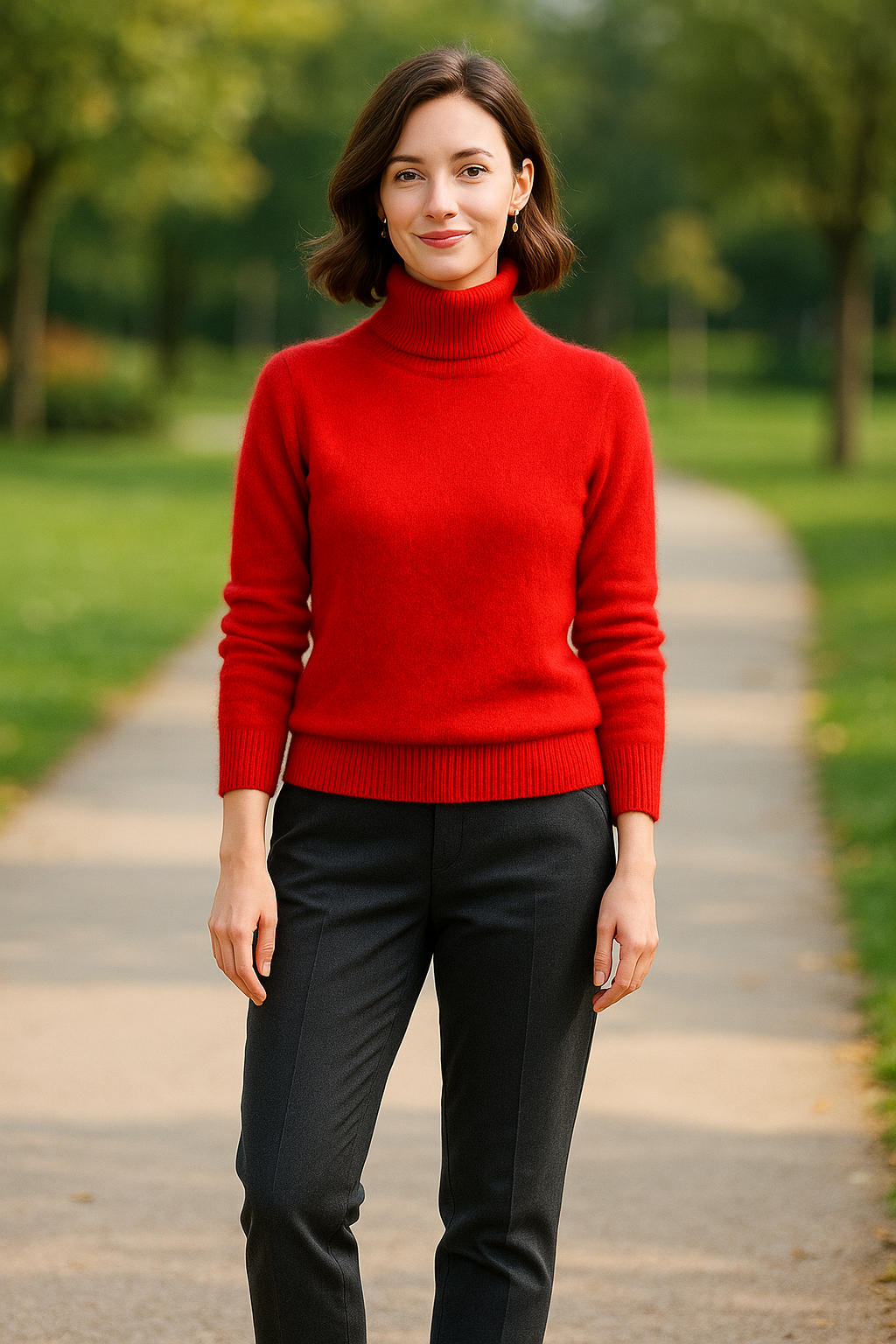 Dames Mink Kasjmier Trui, Dikke Warme Gebreide Trui, Hoge Revers Herfst En Winter Top | VIQA VIQA© NEDERLAND