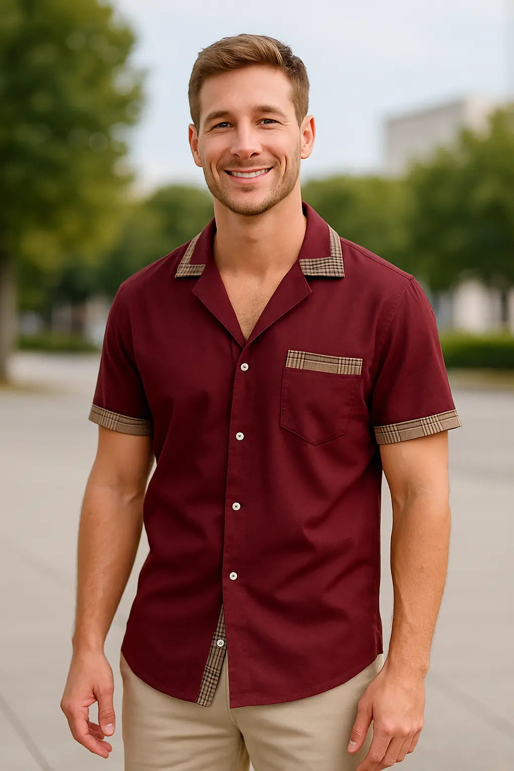 Heren Casual Zomer Shirt, Lichtgewicht Ademend Kap Top, Los Fit Met Zak | VIQA VIQA© NEDERLAND