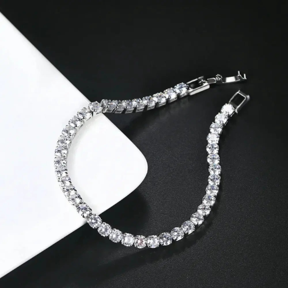 Luxe 4mm Kubische Zirkonia Kristal Armband VIQA© NEDERLAND