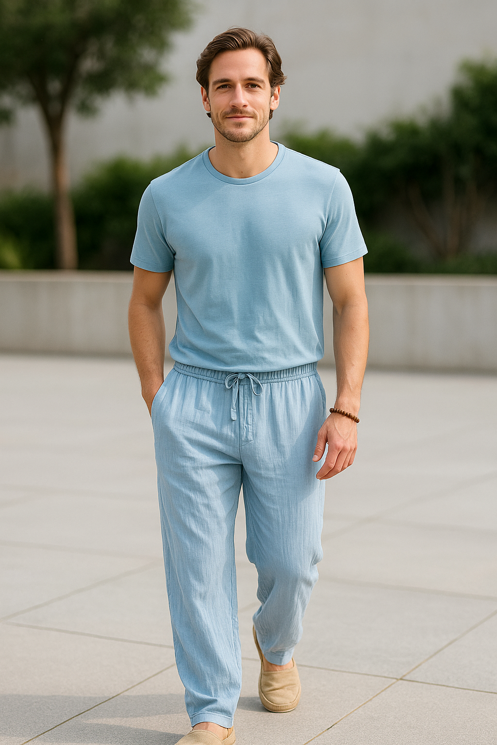 Herenbroek Met Rechte Pijpen, Lichtgewicht Ademende Casual Strandbroek | VIQA VIQA© NEDERLAND