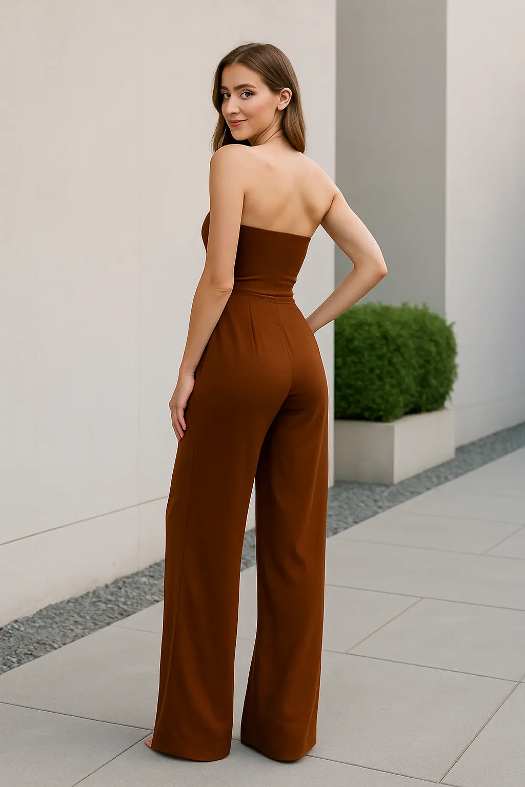 Sexy Rugloze Jumpsuit Voor Dames, Off-Shouder Bodysuit Met Wijde Broekspijpen En Zakken, Zomerse Casual Outfit | VIQA VIQA© NEDERLAND