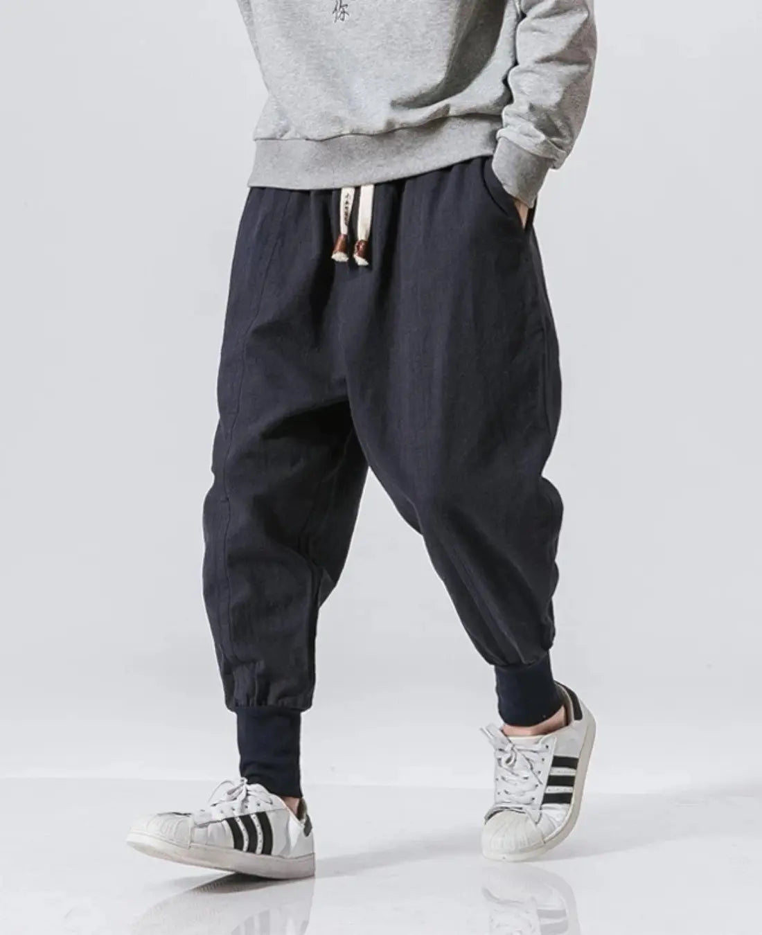 Katoenen Linnen Harem Broek Voor Heren, Baggy Joggers, Elastische Taillebroek | VIQA VIQA© NEDERLAND