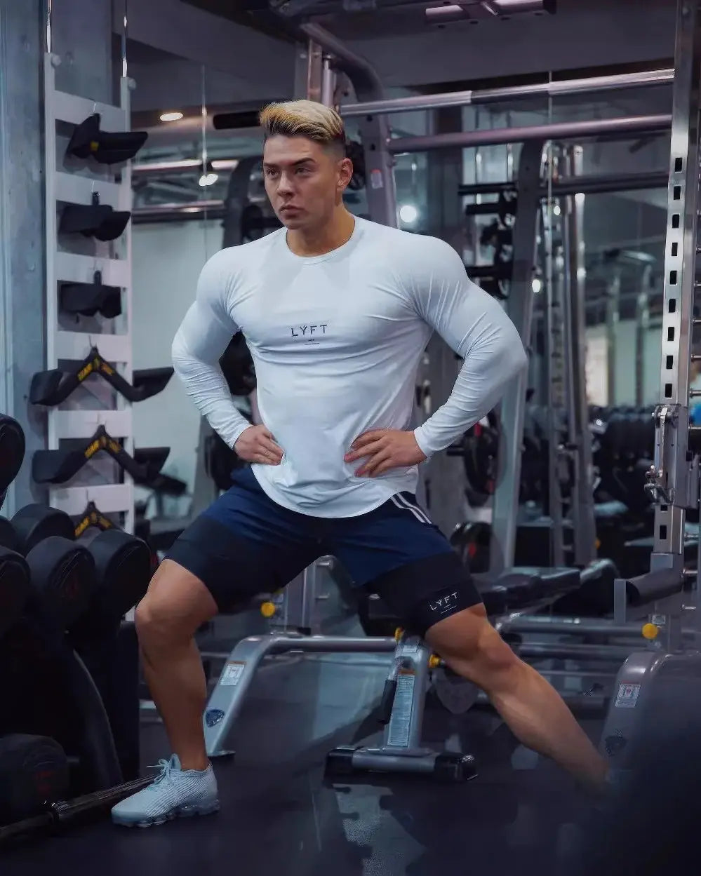 Heren Korte Broek met Dubbele Laag Voor Fitnesstraining VIQA© NEDERLAND