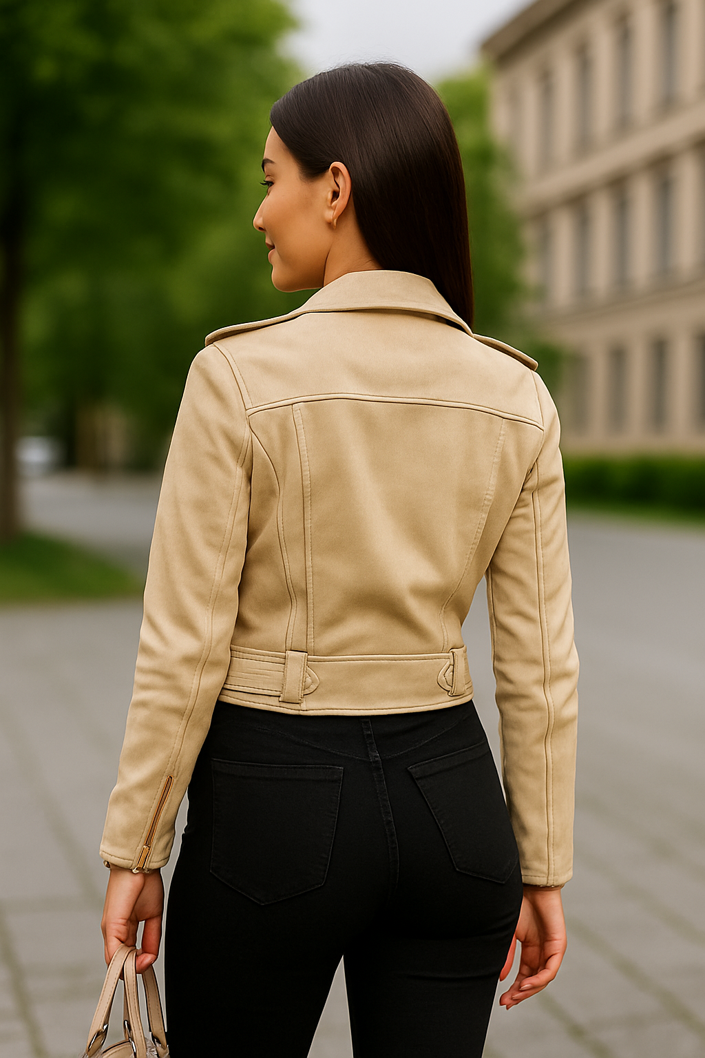 Dames Suede Velvet Korte Jas, Kant Rits Casual Mode Bovenkleding Jas | VIQA VIQA© NEDERLAND