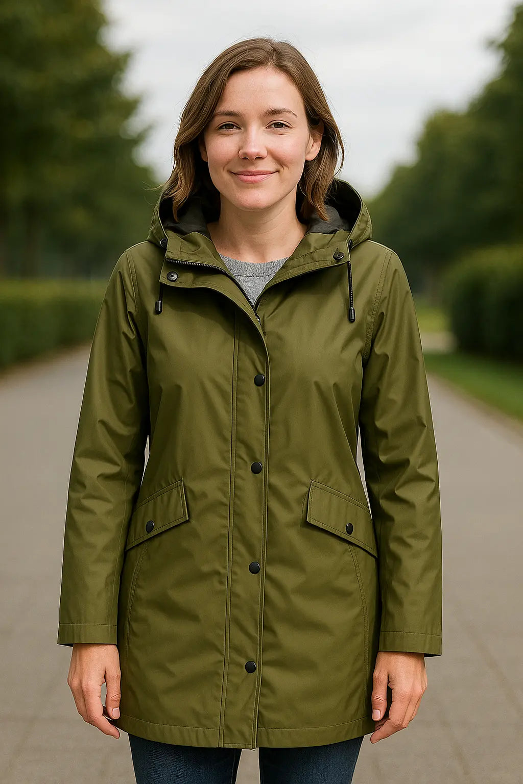 Waterdichte Regenjas Voor Dames, Lange Winddichte Wandeljas Met Capuchon, Warme Casual Kleding Voor Buiten | VIQA VIQA© NEDERLAND