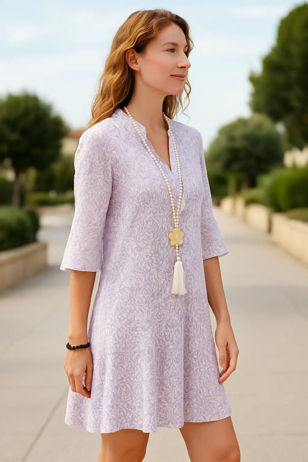 Dames Mini Zomerjurk, Print V-Hals Korte Mouwen Losse Casual Feest Trui | VIQA VIQA© NEDERLAND