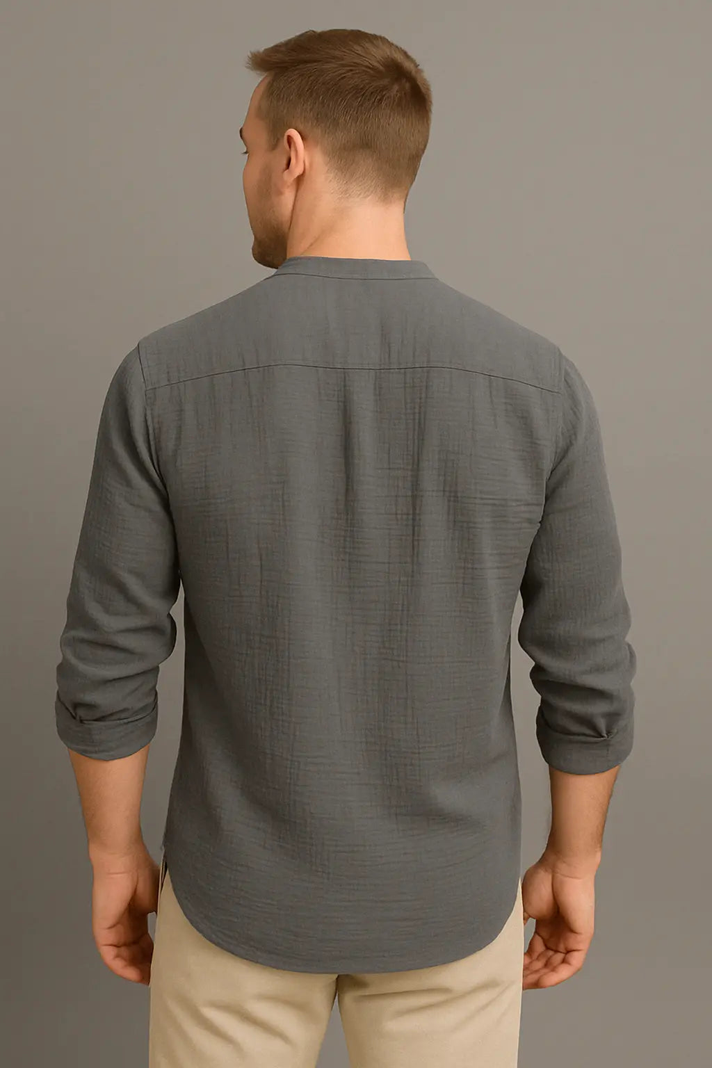 Sean Heren Katoen T Shirt Met Lange Mouwen VIQA© NEDERLAND