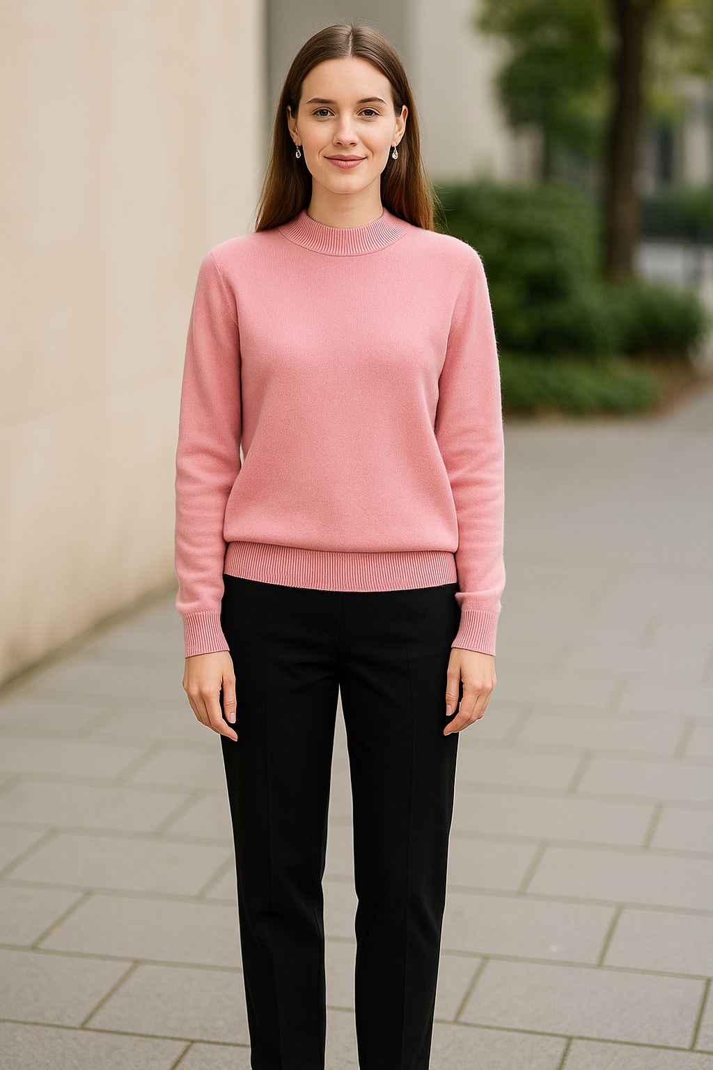 Dames Merino Wol Trui, Zacht Gebreide Mock-hals Pullover, Herfst Winter Casual Basic Top | VIQA VIQA© NEDERLAND