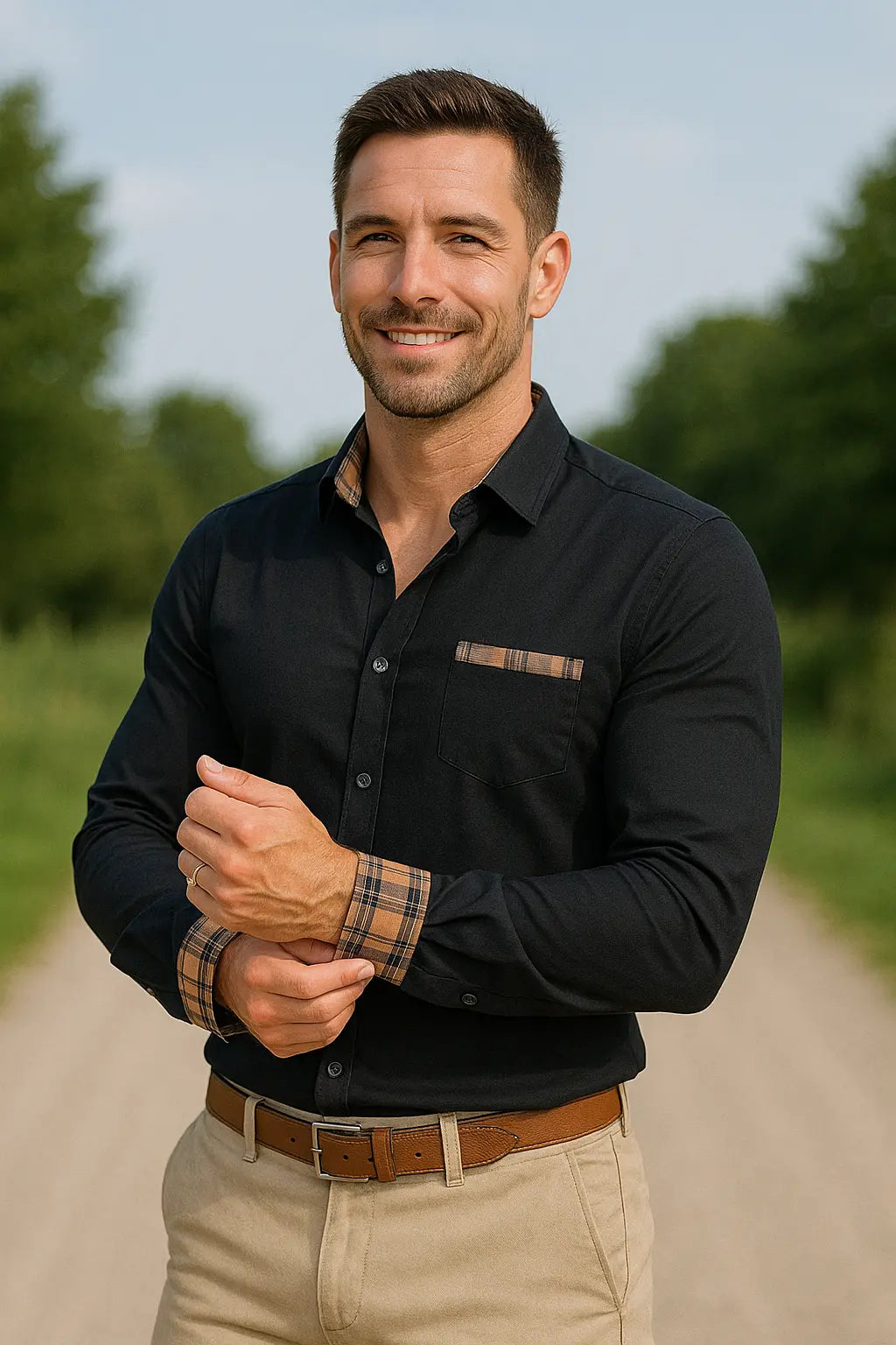 Heren Zakelijk Casual Overhemd, Zacht Overhemd Met Revers, Comfortabel Daglijke Overhemd Met Lange Mouwen | VIQA VIQA© NEDERLAND