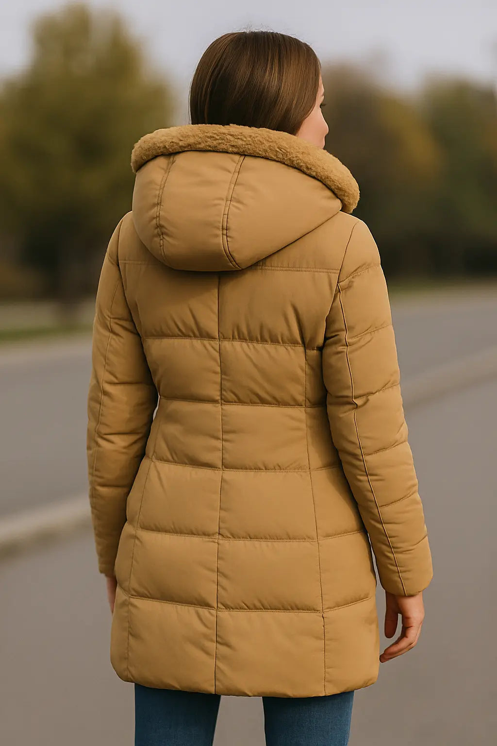 Dameswinterjas Met Capuchon, Dikke Warme Lange Jas, Elegante Gevoerde Bovenkleding | VIQA VIQA© NEDERLAND