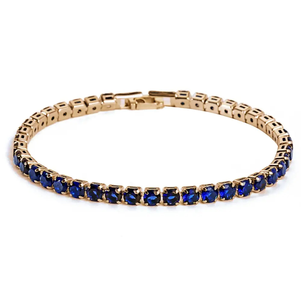 4mm Kubische Zirkonia Tennis Armband Voor Dames En Heren VIQA© NEDERLANDPaars-19cm