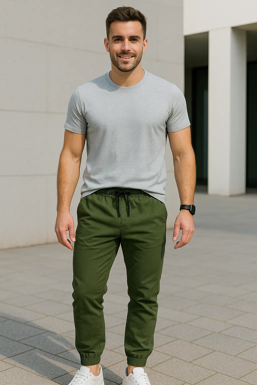 Cargobroek Voor Heren, Losse Rechte Joggingbroek Voor De Zomer, Effen Sportbroek | VIQA VIQA© NEDERLAND