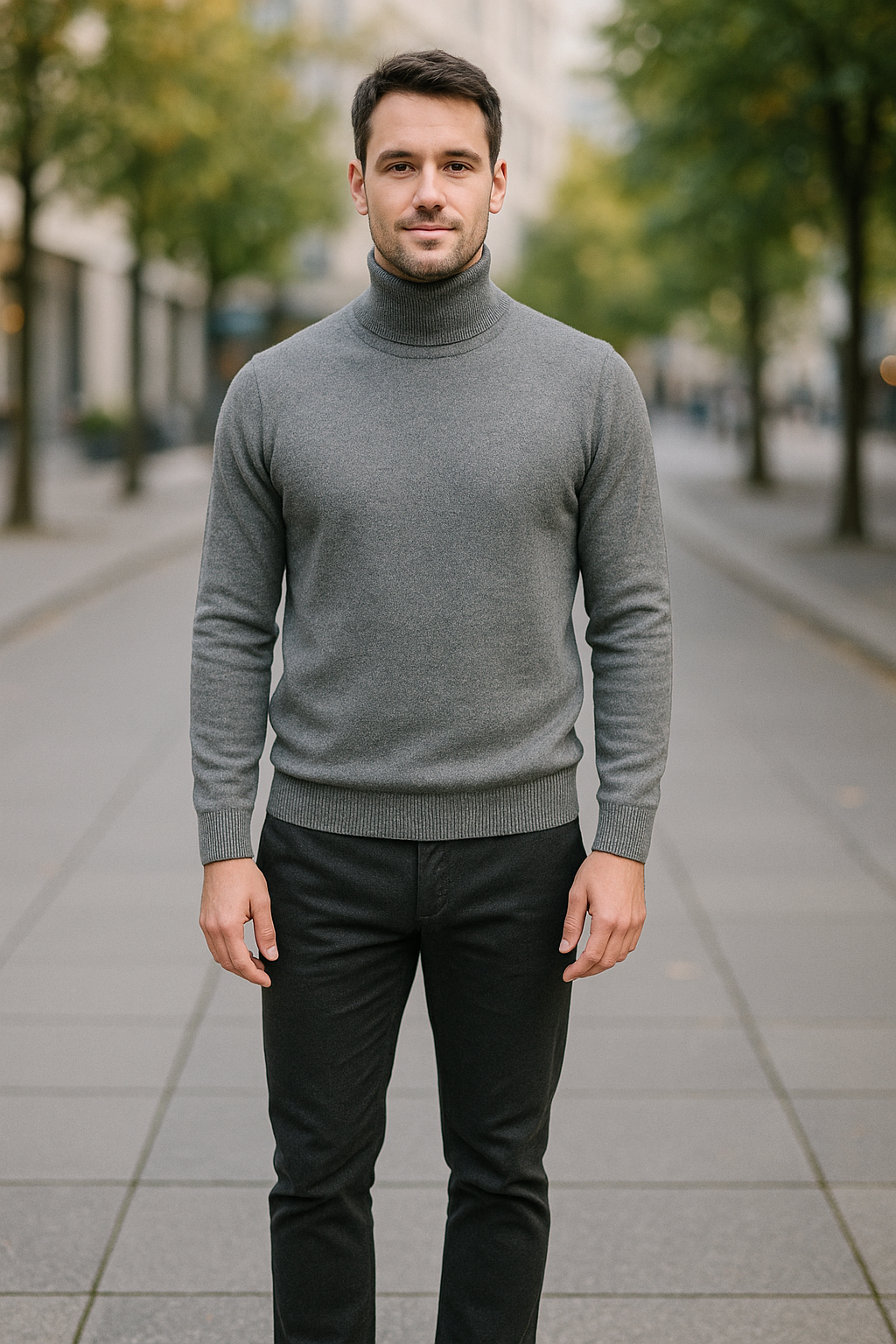 Heren Kasjmier Coltrui, Herfst Winter Warme Gebreide Trui | VIQA VIQA© NEDERLAND