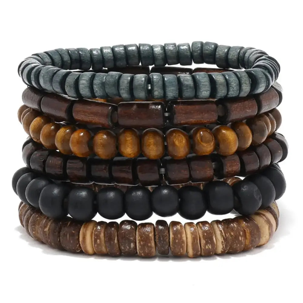 Retro Kralenarmbandenset Met Meerdere Lagen Voor Heren VIQA© NEDERLAND