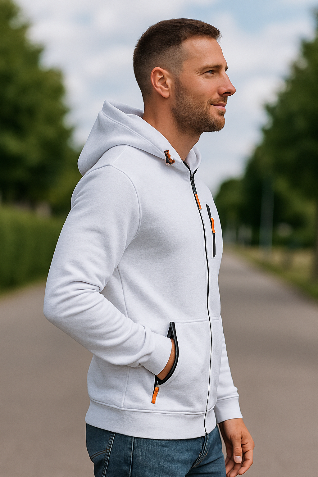 Heren rits Hoodie, Casual Sweatshirt Met Lange Mouwen, Winterjas | VIQA VIQA© NEDERLAND