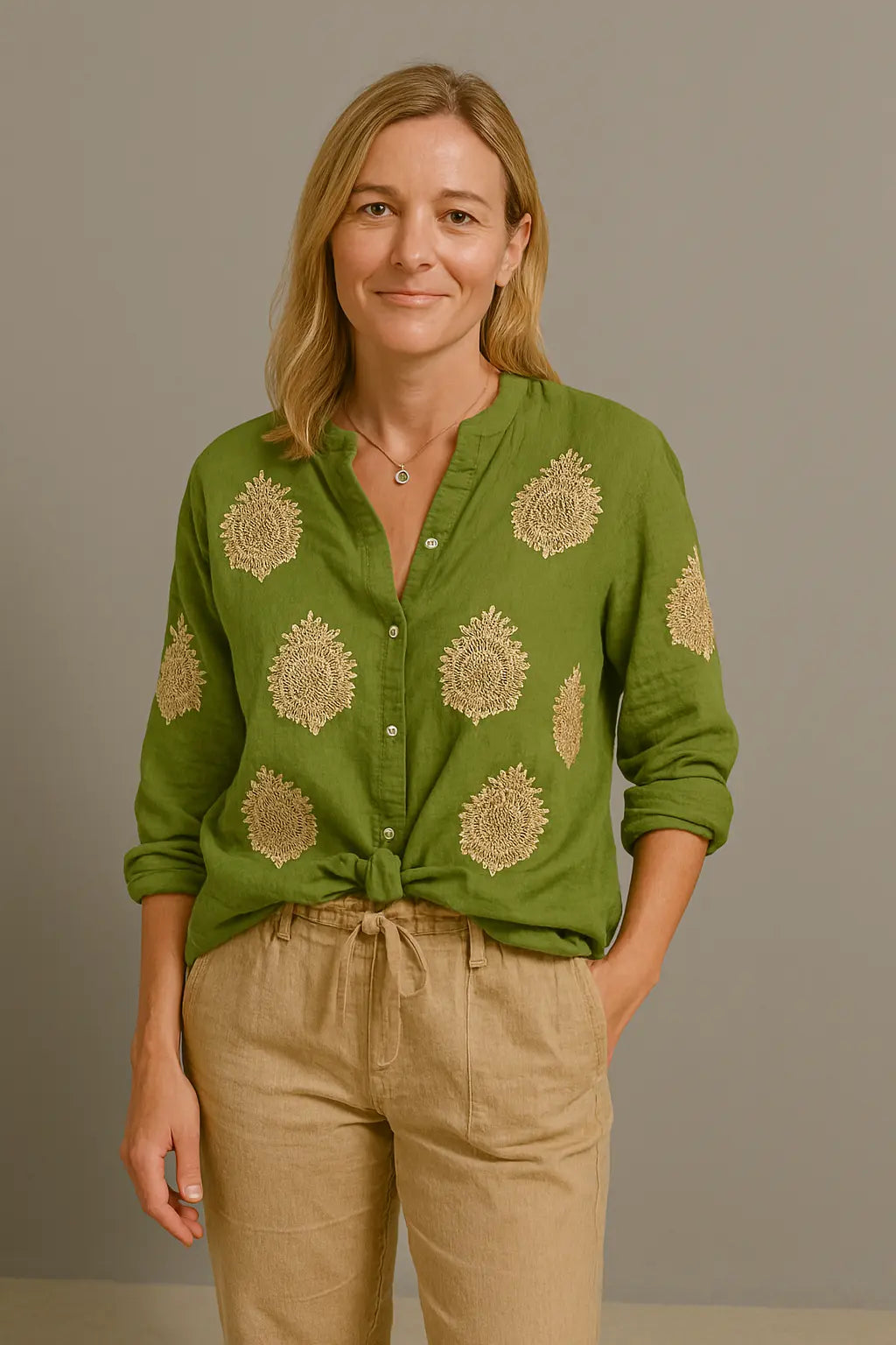 Pam Dames Zommer Blouse VIQA© NEDERLANDGroen-2XL