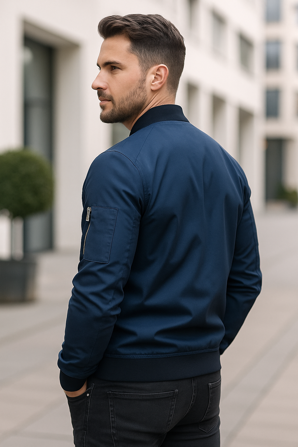 Bomberjack Voor Heren, Effen Jas Met Rits, Casual Zakelijke Streetwear Windjack | VIQA VIQA© NEDERLAND