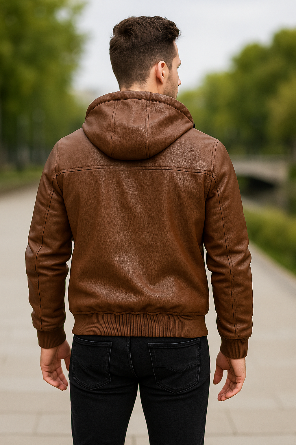 Heren Leren Motorjas, Klassieke Bikerstijl, Hoogwaardige Kunstleren Lentejas | VIQA VIQA© NEDERLAND