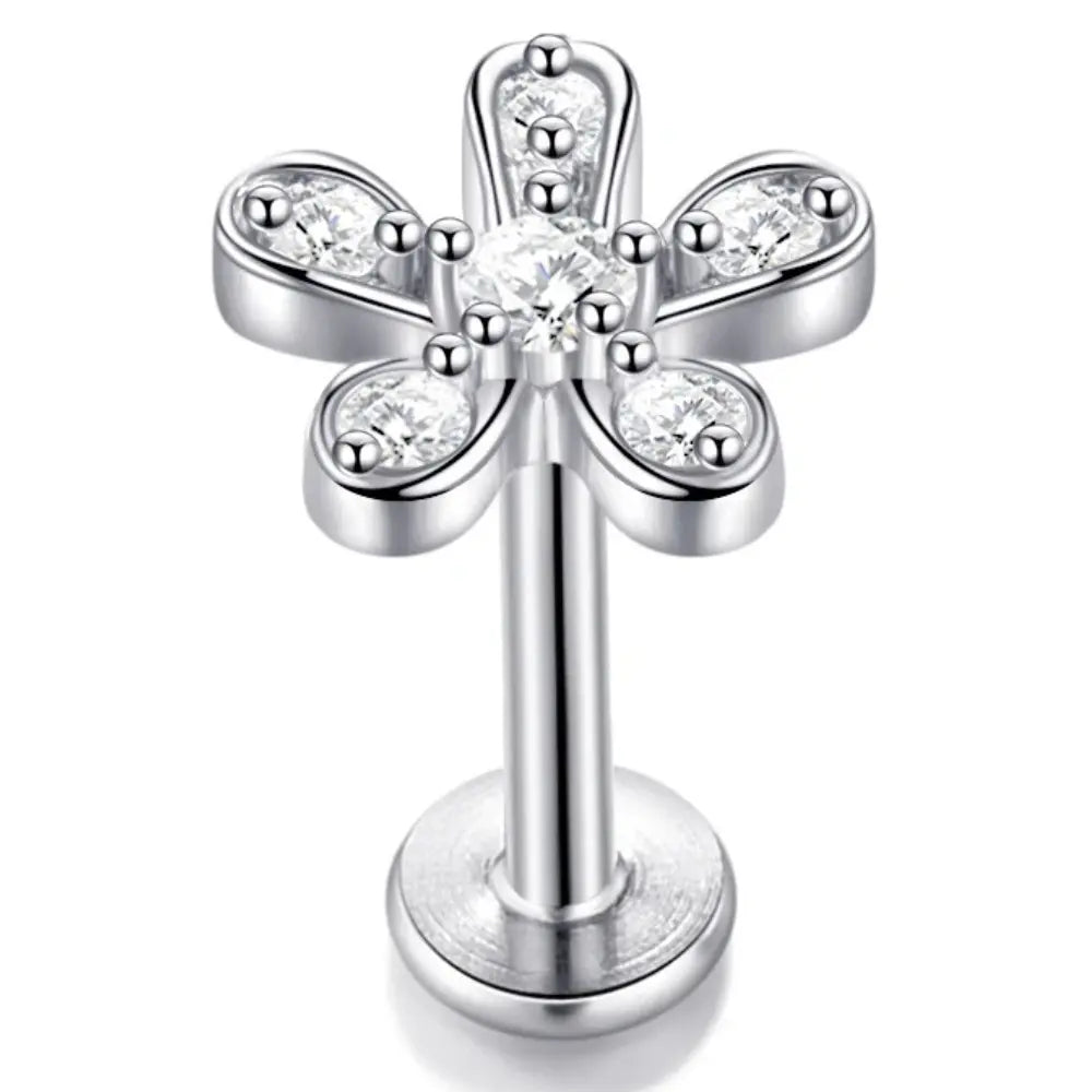 Dames Oorbel Met Bloem Tragus Piercing VIQA© NEDERLAND