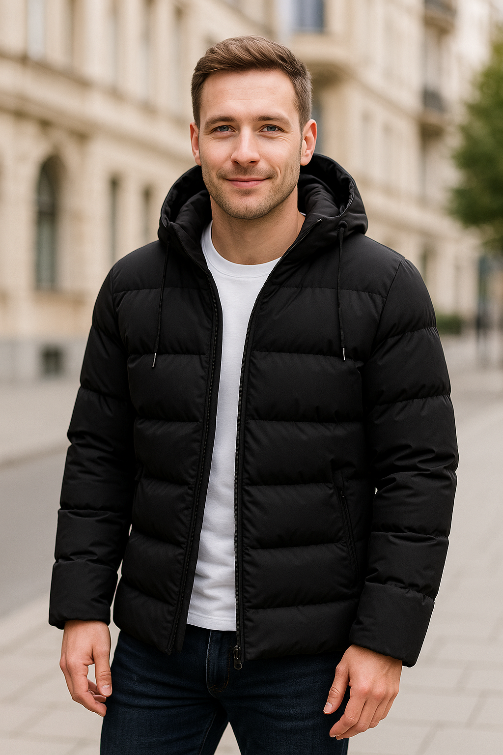 Heren Winterparka, Dikke Pufferjas met Capuchon, Casual Warme Outdoorjas | VIQA VIQA© NEDERLAND