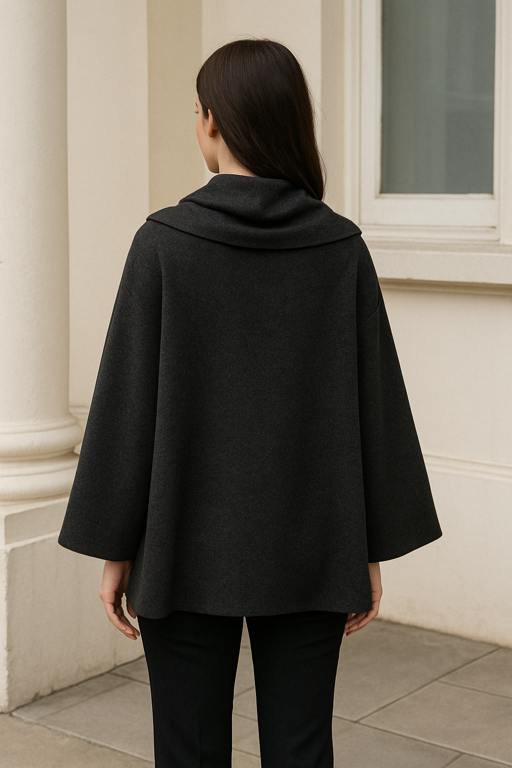 Elegante Dames Vest, Jas Met Lange Mouwen En Sjaal, Warm Herfst- En Winter Model Voor Woon-Werkverkeer | VIQA VIQA© NEDERLAND