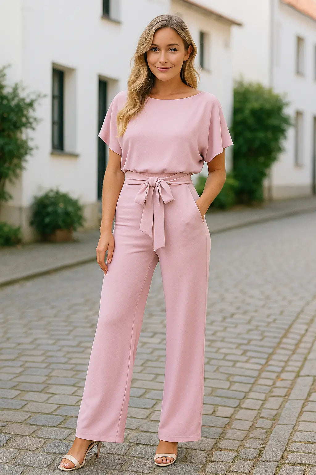 Tweedelige Set Dames, Elegante Jumpsuit Met Korte Mouwen En Hoge Taille, Zomers Feestclubpakje | VIQA VIQA© NEDERLAND