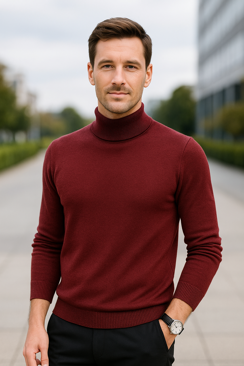 Heren Halve Coltrui, Winter Effen Kleuren Trui, Casual Coltrui | VIQA VIQA© NEDERLAND