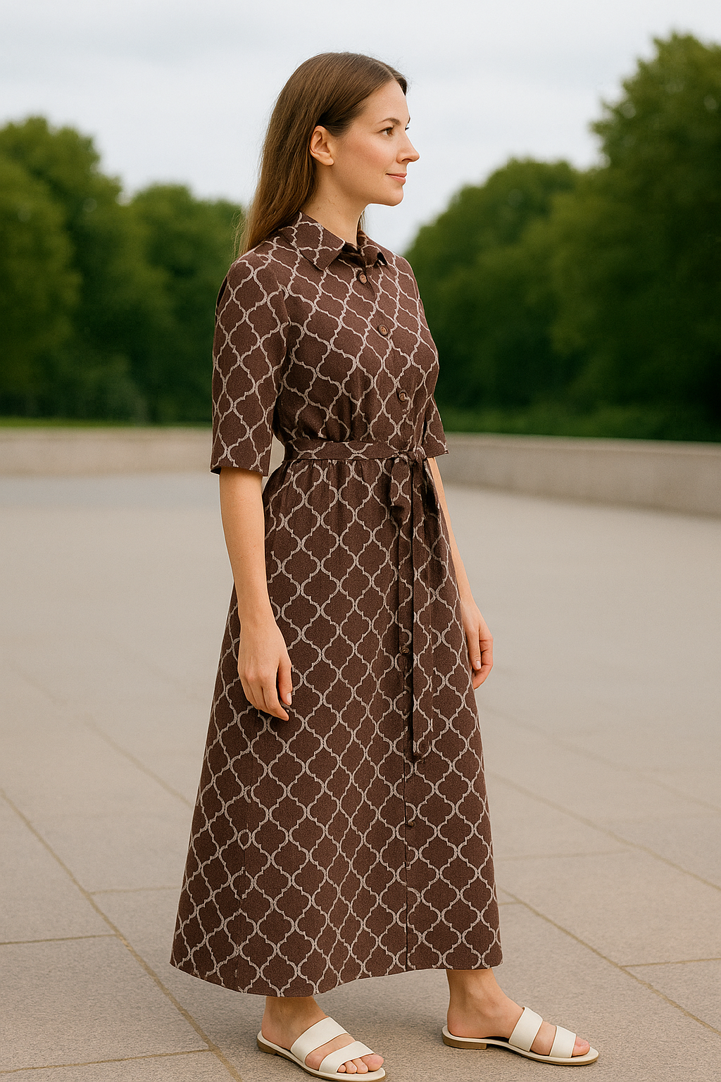 Dames Geruit Shirt Jurk, Kant-Up Losse Pasvorm Met Letter Print, Casual Enkel Breasted Zomer Outfit | VIQA VIQA© NEDERLAND