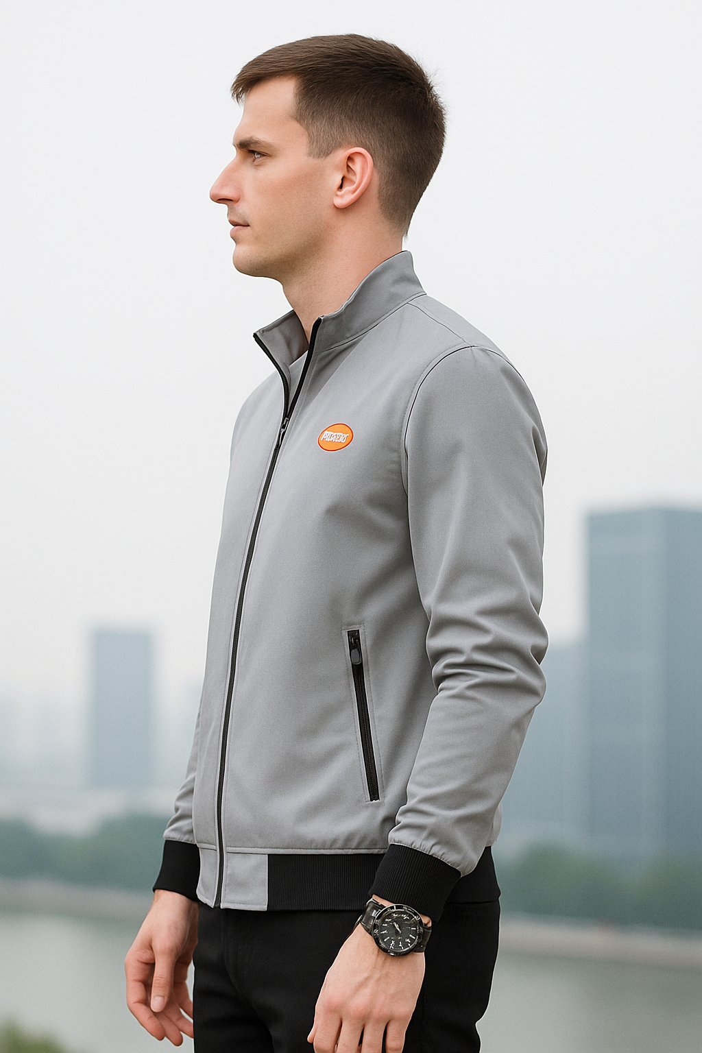 Herenjasje Met Opstaande Kraag, Casual Zakelijke Jas Veelzijdige Bovenkleding | VIQA VIQA© NEDERLAND