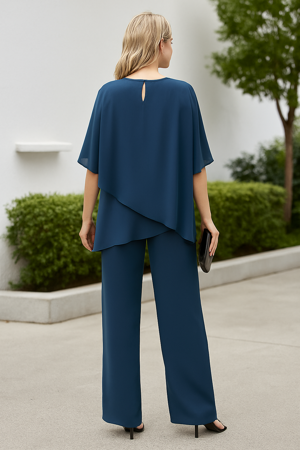 Dames Twee Stuk Outfit, Effen Kleur Los Batwing Shirt met Casual Onregelmatige Pasvorm Pak | VIQA VIQA© NEDERLAND