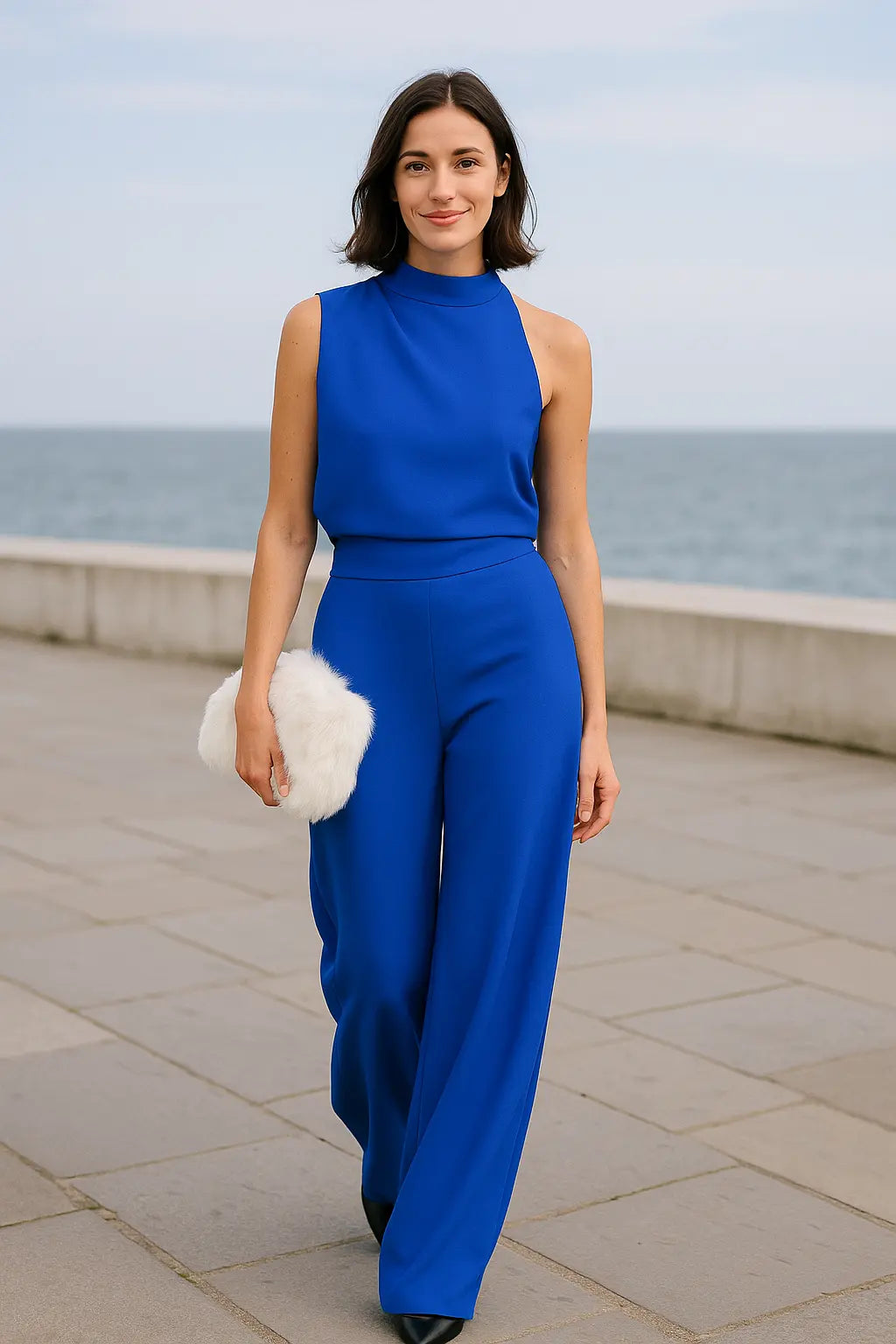 Dames Jumpsuit Met Eén Schouder, Zomer Effen Kleur Mid-Taille Geplooid Uitgesneden Romper, Eegante Pasvorm | VIQA VIQA© NEDERLAND