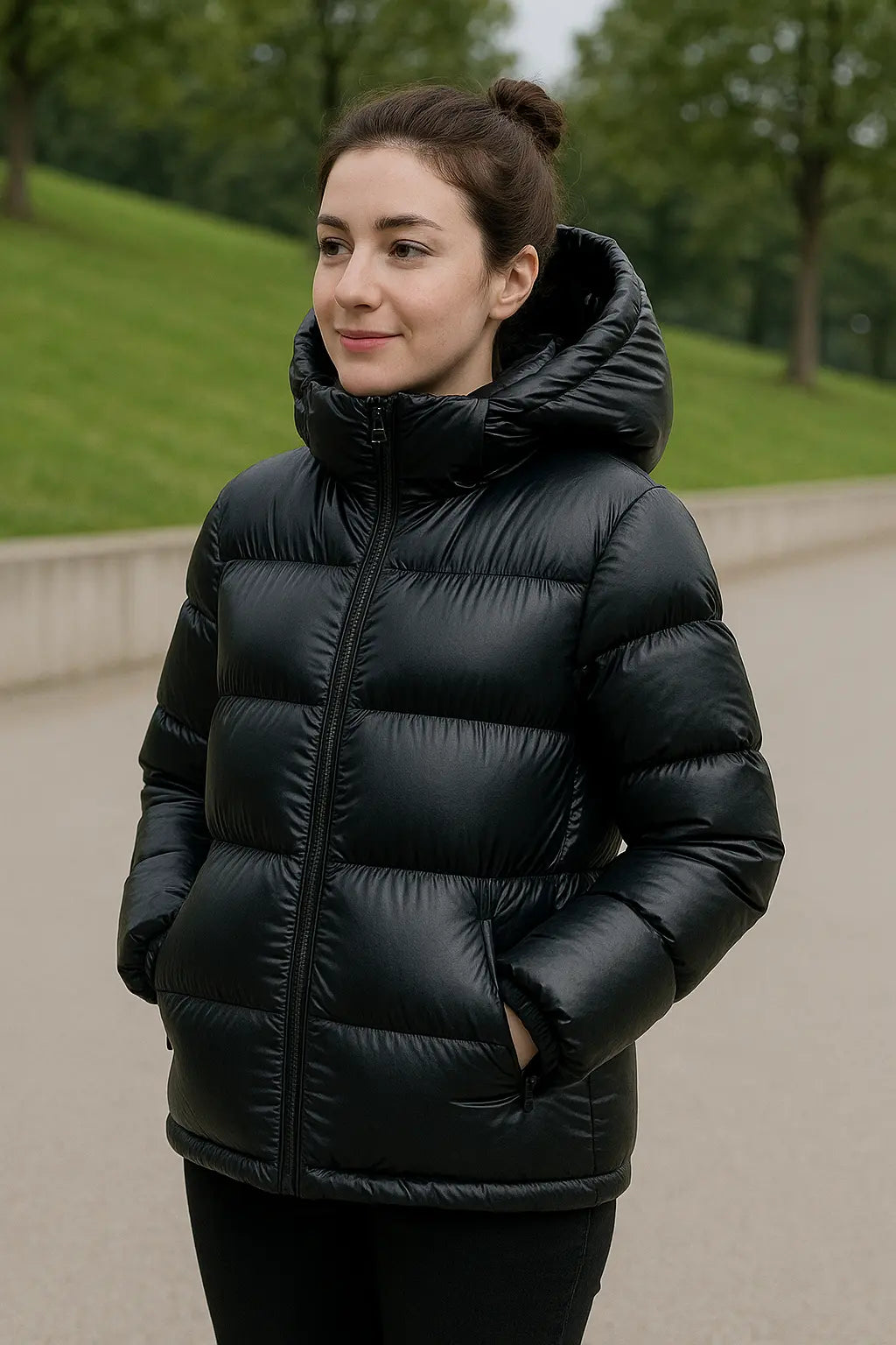 Dames Parka Winter Donsjack, Wit Eendendons Jas met Capuchon, Sneeuwkleding | VIQA VIQA© NEDERLAND