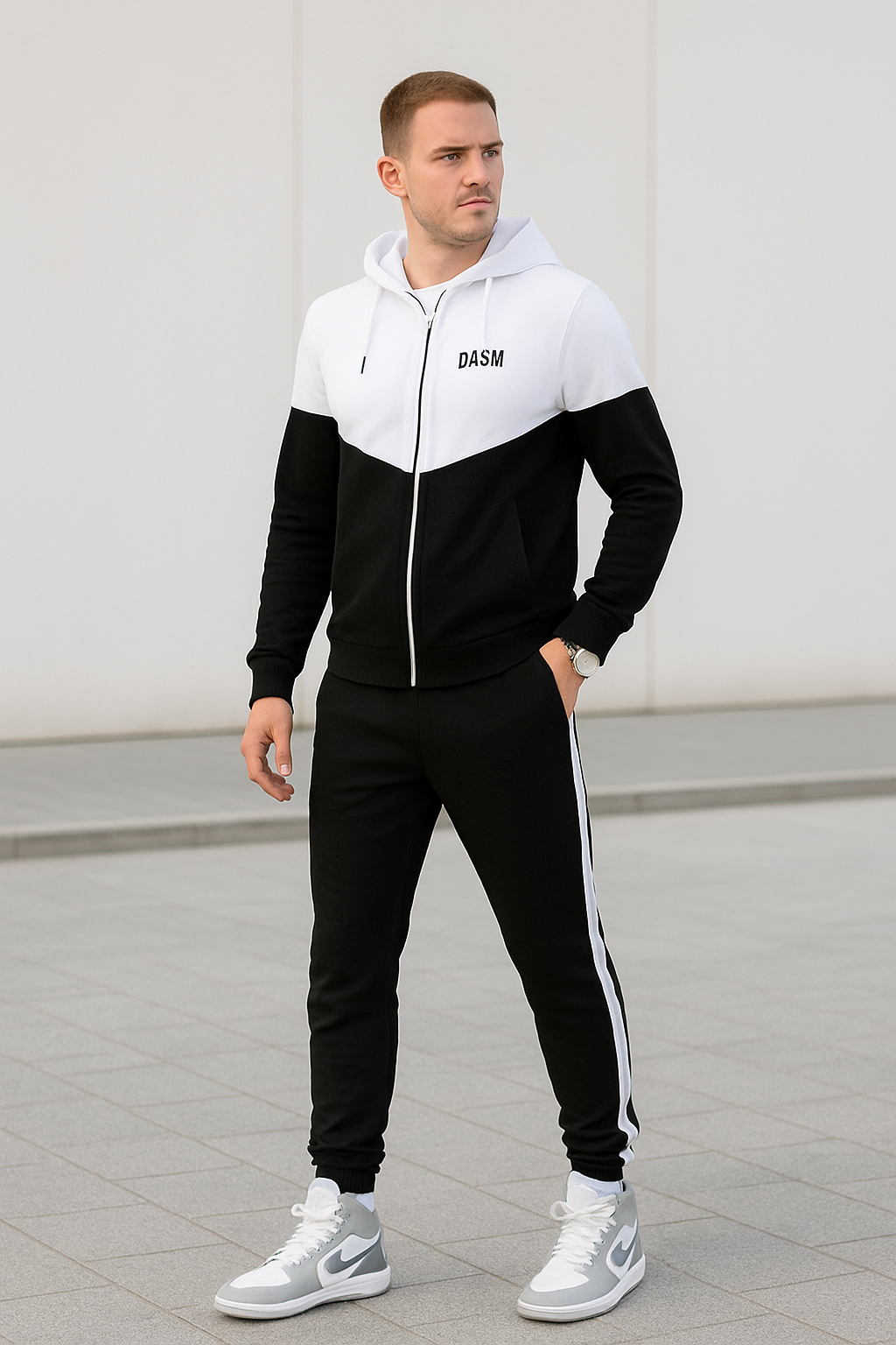 Heren Trainingspak Twee Delige set, Jas Met Capuchon En Jogger Broek, Casual Sportkleding Pak | VIQA VIQA© NEDERLAND